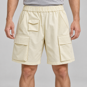 Custom Womens Cargo <b>Shorts</b> Elastic Waist <b>Wide</b> <b>Leg</b> Loose Fit Casual Utility <b>Shorts</b> with Multiple Flap Pockets - Product Image 1