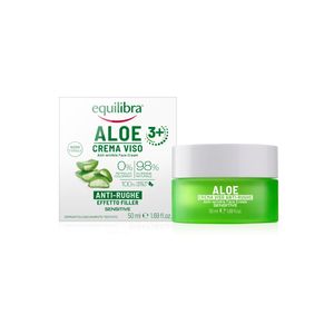 EQUILIBRA Crema Facial Antiarrugas de Aloe de 50 ml, Crema Hidratante de Belleza, Crema Facial Reparadora de Alta Calidad Hecha en Italia - Product Image 1