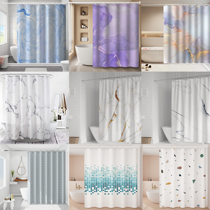 Rèm Tắm Đặt Làm Khách Sạn 3D In Kỹ Thuật Số Phòng Tắm Bằng Polyester Chống Nấm Mốc Và Chống Thấm Nước Theo Yêu Cầu Bán Chạy - Product Image 6