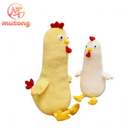 Vente directe usine : Peluche poulet longue et douce, coussin décoratif bicolore en forme de coq, idéal pour la maison, le canapé, ou comme cadeau.