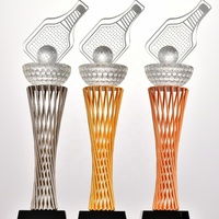 Trophée en cristal gravé au laser, écologique, poli, avec logo personnalisé, pour les récompenses de reconnaissance des employés