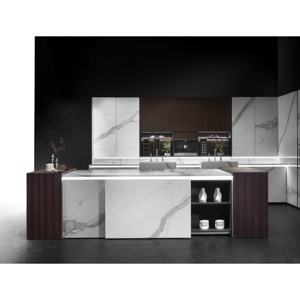 NICOCABINET 현대 대리석 찾고 이탈리아 주방 캐비닛 주방 가구 옻칠 모듈 부엌 - Product Image 1