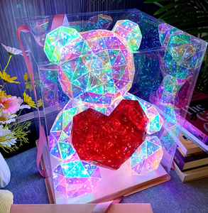 Osito de Peluche Colorido y Brillante, Regalo para el Día de San Valentín, Regalo Navideño Creativo y Brillante para Niños - Product Image 1