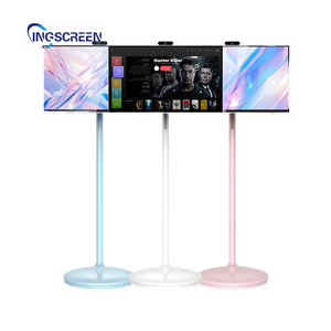 Televisor Portátil Inteligente de 24/27/32 Pulgadas, Televisor Inteligente con Base, Altavoz Integrado, Retroiluminación LED, Full HD 1080p, Monitor Portátil - Product Image 1