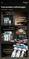Système de filtration RO de type commercial, élimination des virus, élimination des microplastiques, eau propre pour la cuisine des restaurants
