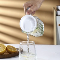 Carafe à eau froide en verre grande capacité, résistante à la chaleur, motif glacier, pichet moderne pour la maison