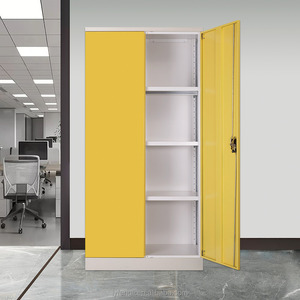 Armoires de classement métalliques modernes à double porte avec étagères réglables pour bureau, école, entrepôt, salle de sport, hôtel, hôpital - Product Image 1