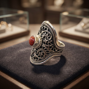 Sterling <b>Silver</b> Gemstone <b>Rings</b> with Bezel Setting Unisex Gift - Product Image 3