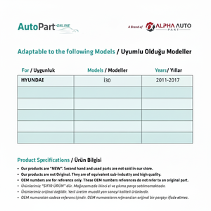 Kit de reparación de cristal delantero izquierdo para Hyundai i30 MK2 - Product Image 1