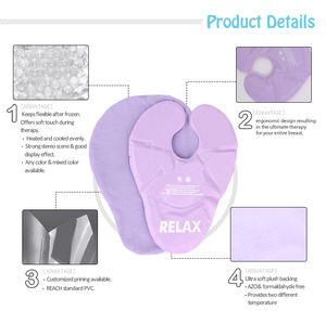 Almohadillas para el <span class=keywords><strong>pecho</strong></span> con cuentas de gel para microondas para nuevas mamás: terapia fría y caliente para la comodidad de la <span class=keywords><strong>lactancia</strong></span> - Product Image 6
