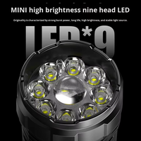 Nouvelle Lampe Torche LED de Camping USB ABS IP54 Transfrontalière, 300-400M, Lumière Puissante Réglable, Multifonction, Longue Portée, Portable et Mini