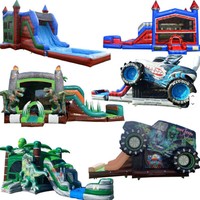 Toboggan aquatique gonflable robuste de 3 m, résistant à l'eau, à une voie, avec piscine et souffleur, directement de l'usine
