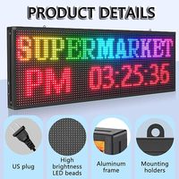 Pantalla LED Multicolor P10 para Interiores y Exteriores, Precio de Fábrica, Texto Inalámbrico, Mensajes Desplazables, Letrero LED