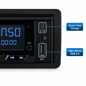 Lecteur <span class=keywords><strong>MP3</strong></span> de voiture 7 couleurs rétroéclairé, simple DIN, 4x25W haute puissance, IC 7388, double USB 2.1A, charge rapide V5.0, télécommande, FLAC - Product Image 3