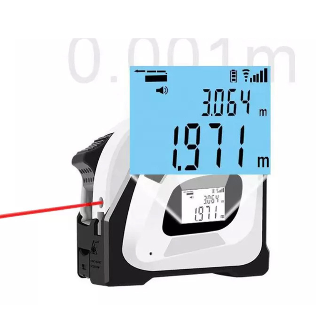 Hot Sale 2-in-1 Digital Laser Measuring Tape Smart Laser Rangefinder 5m + 40m Range Industrial/DIY Grade 3-Year Warranty