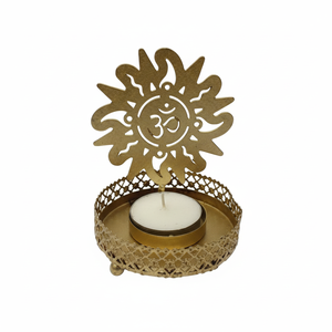 เชิงเทียนโลหะสีทองสำหรับตกแต่งบ้านเทศกาลคริสต์มาสของขวัญวันหยุด - Product Image 1