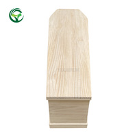 Nouveautés en gros : Cercueil en bois naturel de style américain pour adultes, modèle YGR-W05, provenant du Shandong – Fournitures funéraires