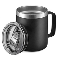 Tasse Laser Double paroi en acier inoxydable personnalisé minimaliste en acier inoxydable LOGO gratuit 12 Oz et 14 Oz tasses à café blanches avec couvercle