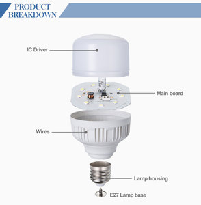 Bombillas Led en forma de T, Skd, 220v, 5w, 10w, 15w, 20w, 30w, <span class=keywords><strong>40w</strong></span>, 50w, B22, <span class=keywords><strong>E27</strong></span>, B22, <span class=keywords><strong>E27</strong></span> - Product Image 4