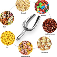 Pelle à glace en acier inoxydable LIHONG 6 OZ pour cuisine, bar, fête, mariage – Cuillère à glace métallique écologique et polyvalente
