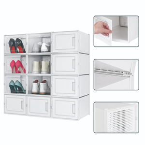 Organizador de armario de zapatos de plástico de doble nivel plegable al por mayor cajas de zapatos de bebé coloridas de nuevo estilo para baño cocina sala de estar - Product Image 2