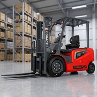 Nouveau chariot élévateur électrique 3 tonnes mini 48V 80V avec batterie au lithium, hydraulique, avec siège et accessoires, fabriqué en Chine