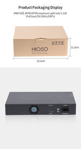 HiOSO PIZZA BOX 2PON HA7302CST 10db 9db 8db 7db SFP Opzionale EPON OLT 2 1000M 2 Porte RJ45 Attrezzatura per Fibra Ottica FTTx - Product Image 4
