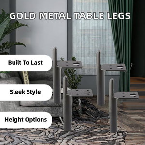 Wholesale Custom Premium Iron Gold Plated Round Metal Table <b>Legs</b> <b>for</b> Home Office Modern Furniture <b>Sofa</b> <b>Legs</b> - Product Image 2