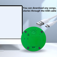 Bouton sonore USB enregistrable personnalisé de 102 mm, bouton poussoir portable programmable avec impression de logo musical