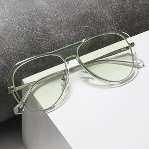 Lunettes de soleil aviateur Dl-D6425 pour hommes, monture en métal, verres PC, protection UV400, classe 2, couleur noire, de Taizhou. - Product Image 1