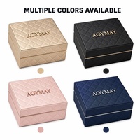 Service OEM ODM, emballage personnalisé, boîte cadeau de luxe à motif diamant gravé au laser, grande boîte d'emballage en cuir PU, fournisseur en gros