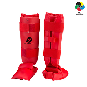 WKF Karate shinguards có thể tháo rời mu bàn chân bảo vệ cẳng chân miếng đệm - Product Image 4
