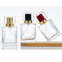 Flacon de parfum carré en verre vide de 30 ml avec bouchon à vis, rechargeable 5 ml/15 ml, design unique