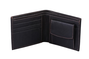 OEM Portefeuille personnalisé à deux volets Étui porte-cartes de crédit Portefeuille en cuir pour hommes de qualité supérieure Style porte-cartes de crédit Portefeuille - Product Image 3