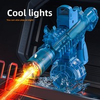 Pistolet à eau électrique lumineux M416 Technologie noire Jet entièrement automatique Lumière de feu puissante Souris de glace pour la lutte contre l'eau
