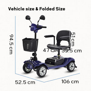 Scooter de mobilité <span class=keywords><strong>tout</strong></span> <span class=keywords><strong>terrain</strong></span> à <span class=keywords><strong>4</strong></span> <span class=keywords><strong>roues</strong></span> et un siège pour adultes âgés - Product Image 2