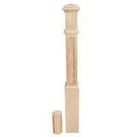 Rampes intérieures modernes Balustres d'escalier en bois de chêne massif et poteaux de chevalet Composants décoratifs d'escalier