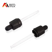 Bouchon compte-gouttes en plastique PP anti-fuite de 18 mm pour bouteilles de liquides industriels vides