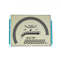Modul LCD 7 Segmen Monokrom GW028 Berkualitas Tinggi, Layar Kustom untuk Sepeda Motor TVS WEGO dengan Fitur Anti-Silau Positif HTN