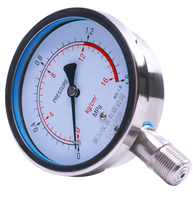 MC Y-100BF OEM/ODM Stainless Pressure Gauge Using in Oil Water Liquid and Gas Y-100BF Axial Pressure Gauge 0~1.0Mpa