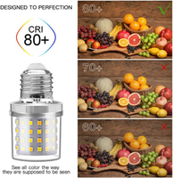Ampoules LED miniatures E14/E12/E17/E27/E26/B22 9W 3000K/4000K/6000K Super Lumineuses CRI 80 Garantie 2 ans Hôtel Petit Espace