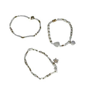 Fashion <b>Beaded</b> <b>Bracelets</b> Set 316L Stainless Steel PVD <b>Gold</b> Plating Sustainable Resistant Jewelry for Women - Product Image 1