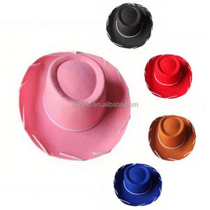 Chapeau de <span class=keywords><strong>cowboy</strong></span> occidental à large bord pour enfants, chapeau en feutre pour enfants, voyage, fête, pêche, sport, décontracté, Noël - Product Image 1