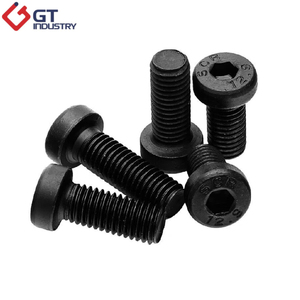 Vite a testa cilindrica zigrinata in acciaio al carbonio 1022 <span class=keywords><strong>NF</strong></span> E 25-125, trattamento nero, resistente alla corrosione, 1/<span class=keywords><strong>2</strong></span>" M6 - Product Image 1