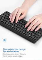 Keyboard dan Mouse Combo Nirkabel Mini Stok OEM Layout Kustom Bahasa Spanyol, Berwarna, Ergonomis, LED Backlit, Tanpa Suara, 2.4g