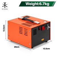 Compresseur d'air PCP TUXING OEM portable 300 bars 4500 psi 30 MPa mini sans eau/sans huile 110 V 12 V CC HPA pour plongée et paintball