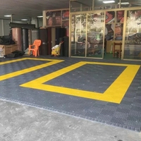 Dalles de sol en plastique modernes emboîtables en PP de 20 mm, robustes, antidérapantes, à clipser, pour garage, atelier, entrepôt résistant