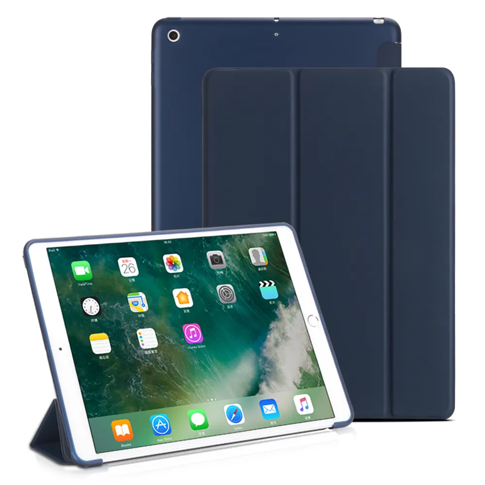 Weiche TPU Smart standplatz-abdeckung fall für iPad air 2 fall