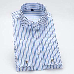 Boutons de manchette en argent avec tête à nœud torsadé, bouton de manchette en acier inoxydable doré, <span class=keywords><strong>chemise</strong></span> à manches longues pour cadeau de mariage pour hommes - Product Image 3