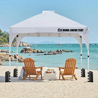 Tente Pop-Up 10x10 avec Ventilation, Installation Facile, Abri Solaire Instantané, Portable, pour Événements Commerciaux, Fêtes, Plage, Camping en Plein Air